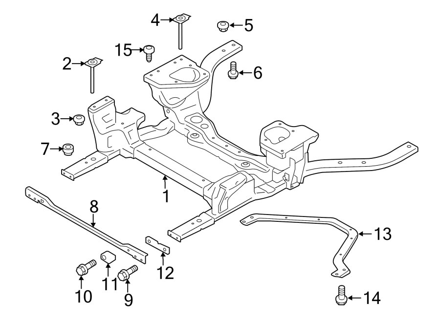 Ford Mustang Front c'member. SUPPORT - RADIATOR. Suspension Subframe