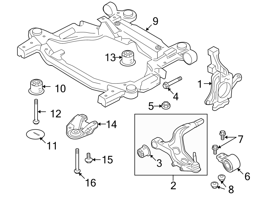 Ford Taurus X Mount. Plate. Engine. Cradle. Bracket. FRAME ING. 2010-12