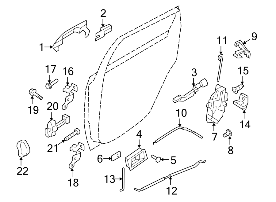 Ford Focus Door Hinge (Upper, Lower). COUPE. SEDAN 6S4Z5426801BA