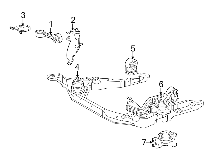 Ford Taurus Engine Support Rod. Strut ASSEMBLY. 3.0 LITER OHV. Engine