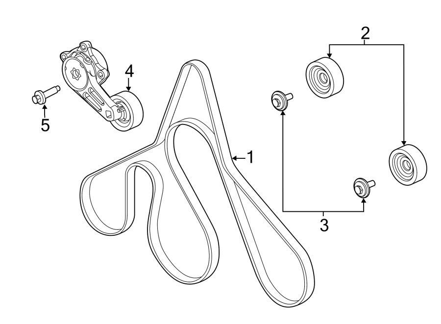 Ford F-150 Accessory Drive Belt Tensioner Assembly. SERPENTINE