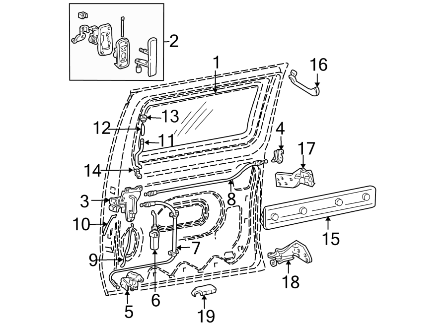 Ford E350 Econoline Club Wagon Latch. Lock. Lower. Sliding Door