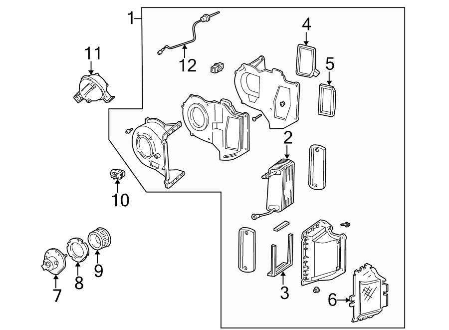 Ford Ranger Air conditioning (a/c) evaporator core seal. A/c evaporator