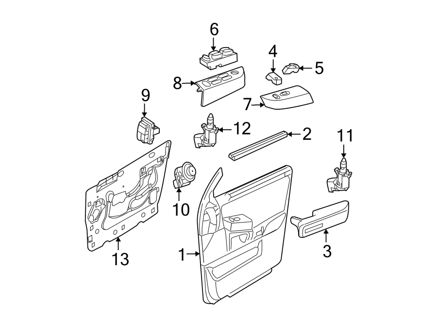 Ford Explorer Door Jamb Switch. 2002-05. Explorer, Mountaineer; Front