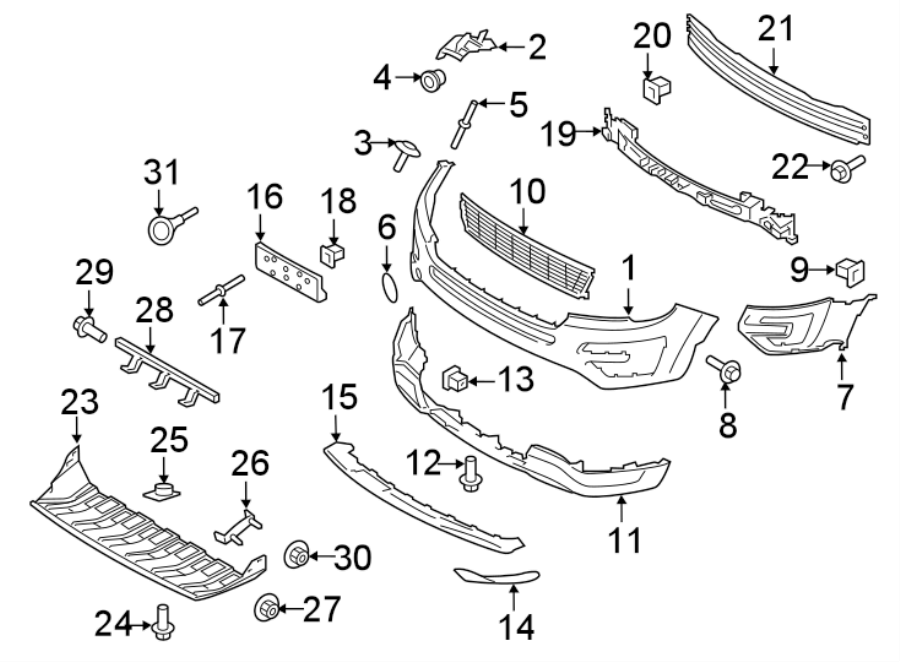 Ford Explorer Valance Panel. INTERCEPTOR, COVER, BRACKETS ...