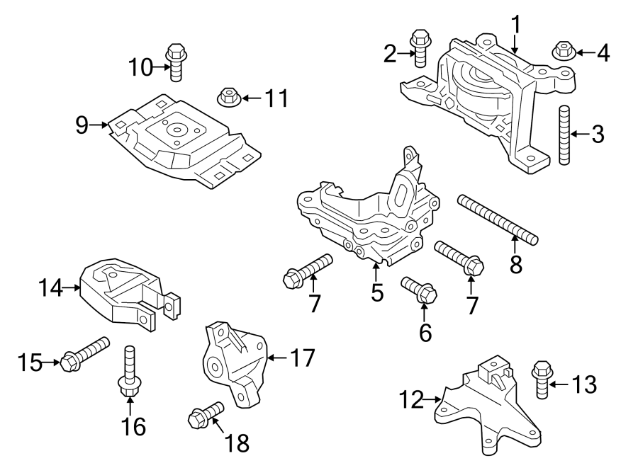 Ford Escape Mount Engine Bracket 15 Liter 16 Liter Escape