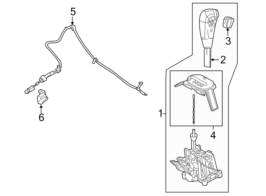 Ford Escape Automatic Transmission Shift Lever. LEVER - GEAR SHIFT